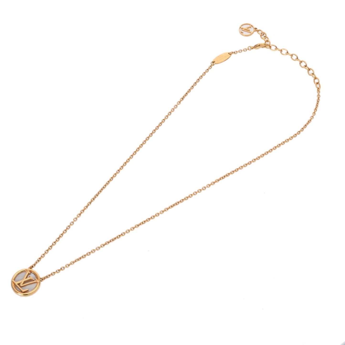 Louis Vuitton Collier Gold M80259 Women'S Gp Mother-Of-Pearl Necklace