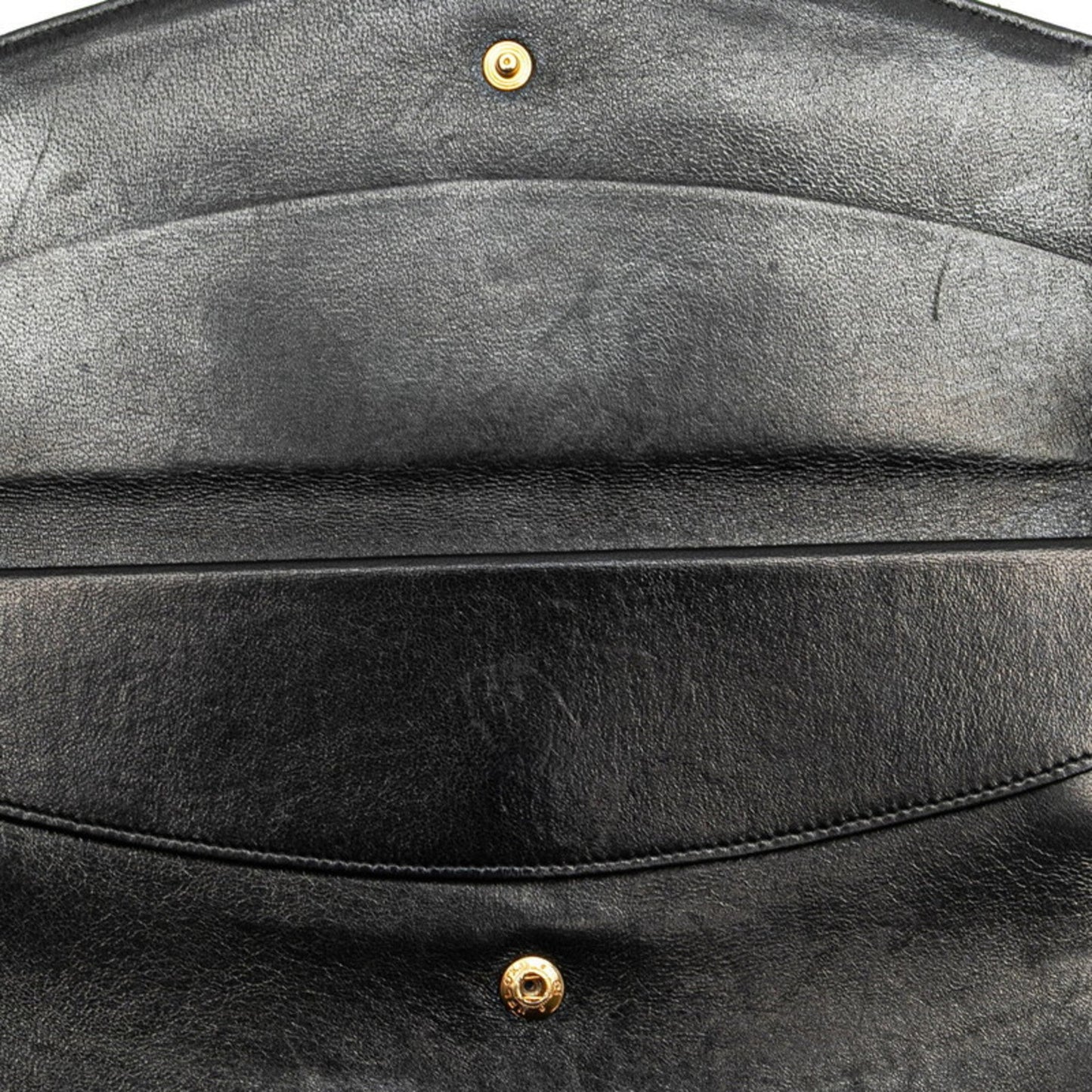 Chanel Coco Mark Long Wallet Black Leather