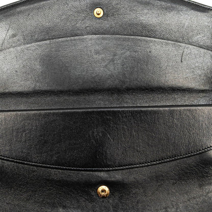 Chanel Coco Mark Long Wallet Black Leather