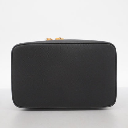 Gucci Bamboo Vanity Bag 032 1956 0150 Nylon Black