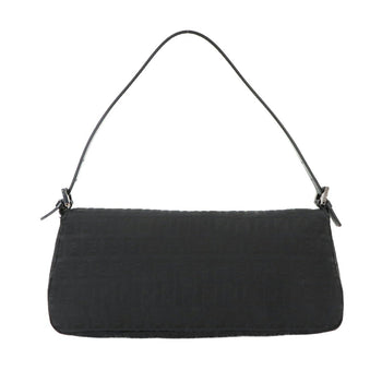 Fendi Zucchino Mamma Bucket Shoulder Bag In Black Canvas