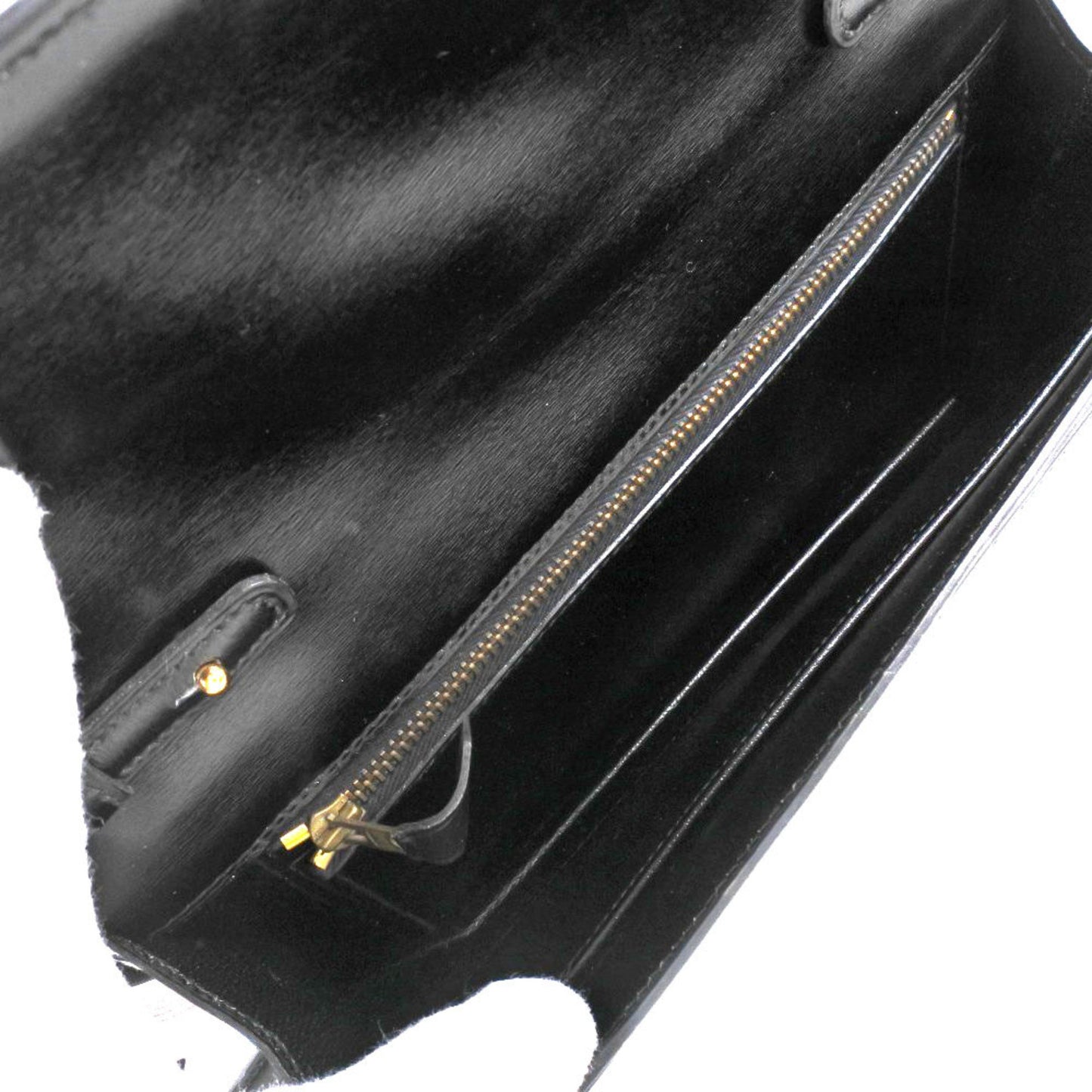 Hermes 2Way Clutch Tassel Calf Black ?O