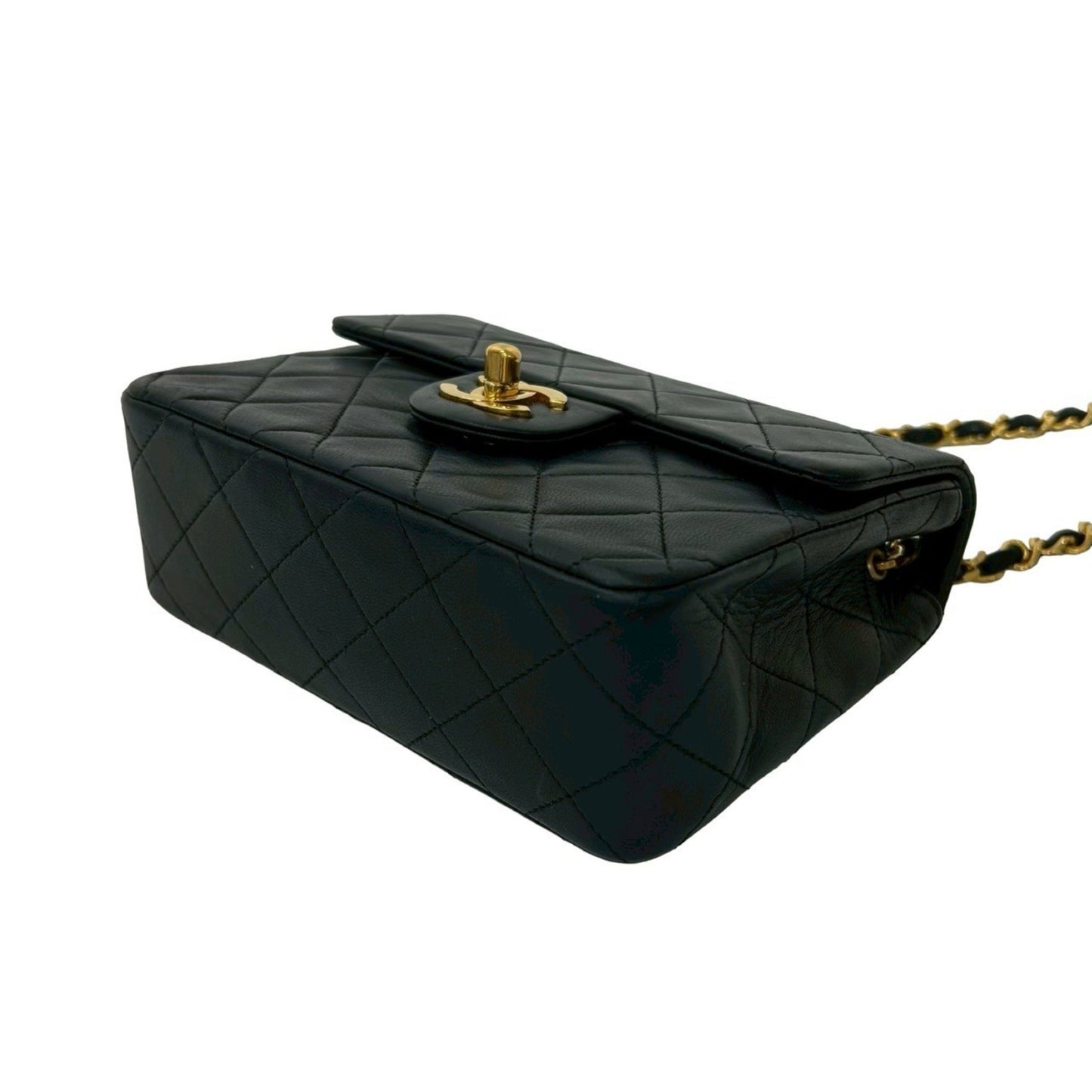 Chanel Mini Matelasse Coco Mark Lambskin Chain Shoulder Bag