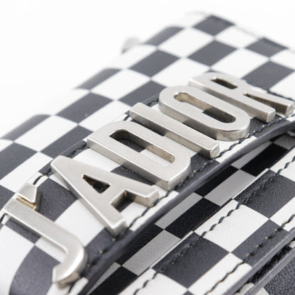 Christian Dior Jadior Shoulder Bag Clutch Calf Black/White 2Way Type