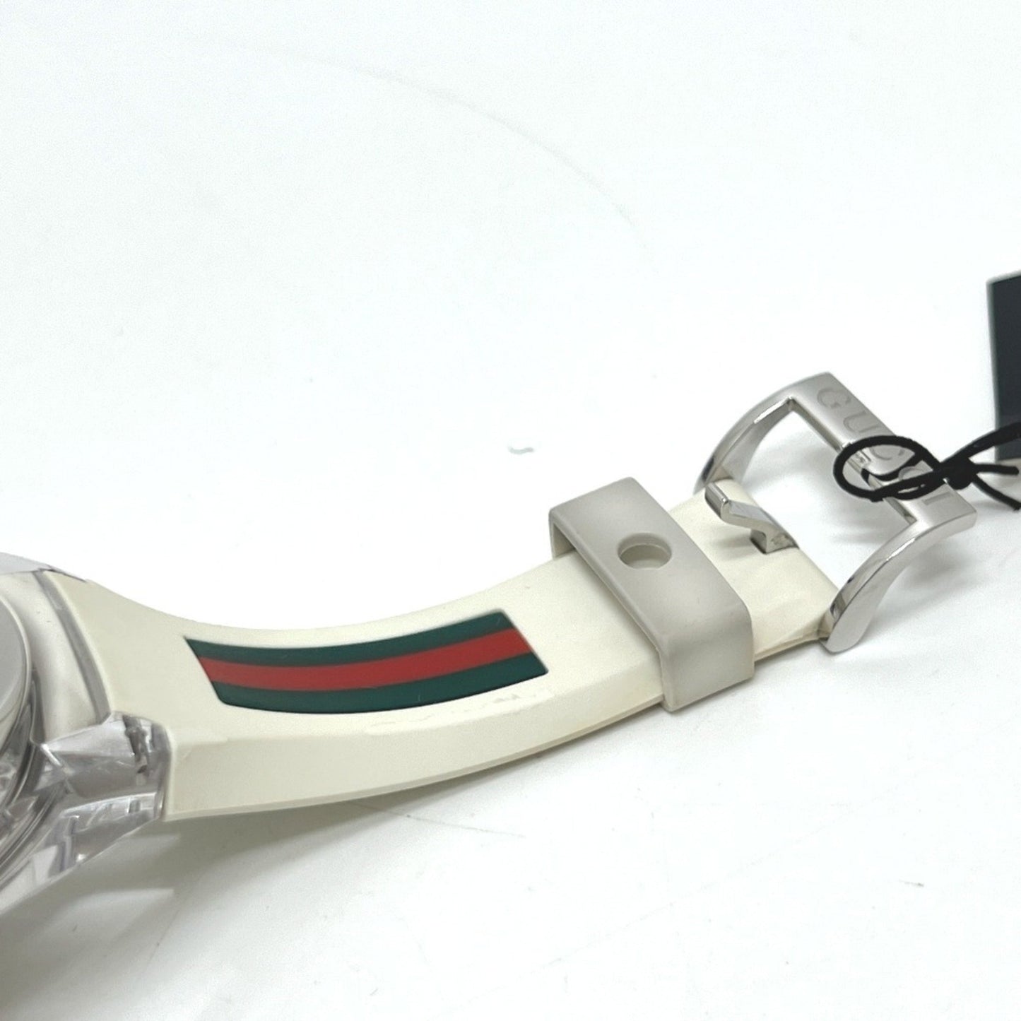 Gucci 137.1 Sherry Line Date Stainless Steel Quartz Watch With Rubber Strap