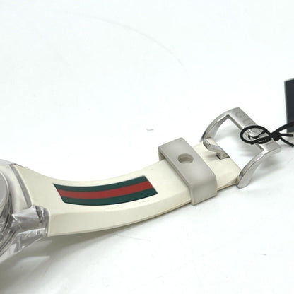 Gucci 137.1 Sherry Line Date Stainless Steel Quartz Watch With Rubber Strap