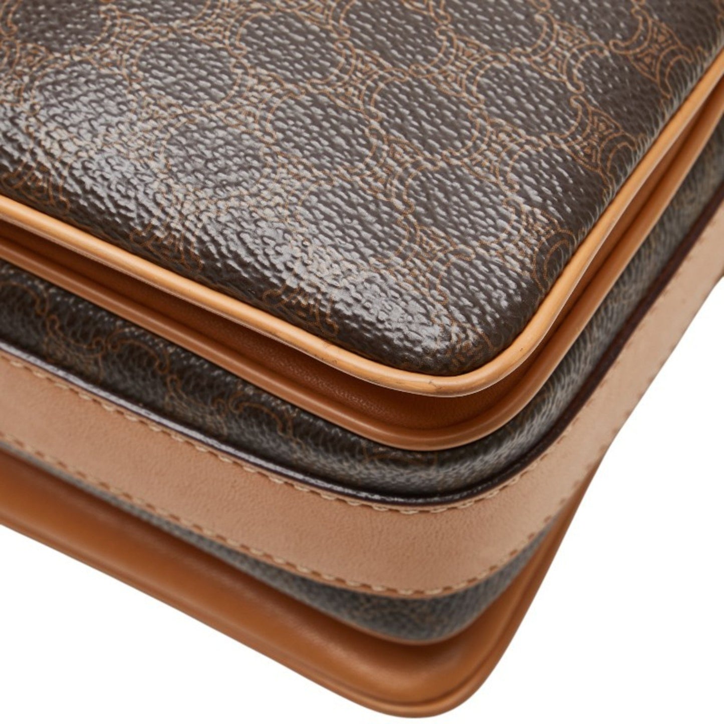 Celine Macadam Crossbody Shoulder Bag In Brown