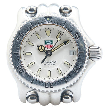 Tag Heuer Professional Watch Wg1412-0 Quartz White Dial Stainless Steel