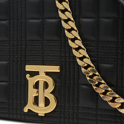 Burberry Small Quilted Shoulder Bag Lambskin Black 8021492 Bp