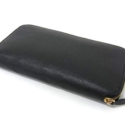 Balenciaga Bb 601390 Black Leather Round Long Wallet