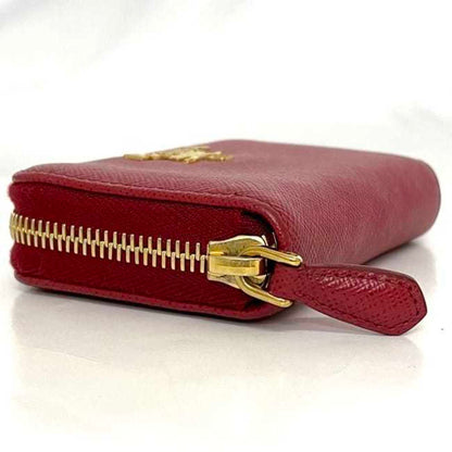 Prada Card Case Ec-23348 Red 1Ml040 Saffiano Leather 42A Prada Compact