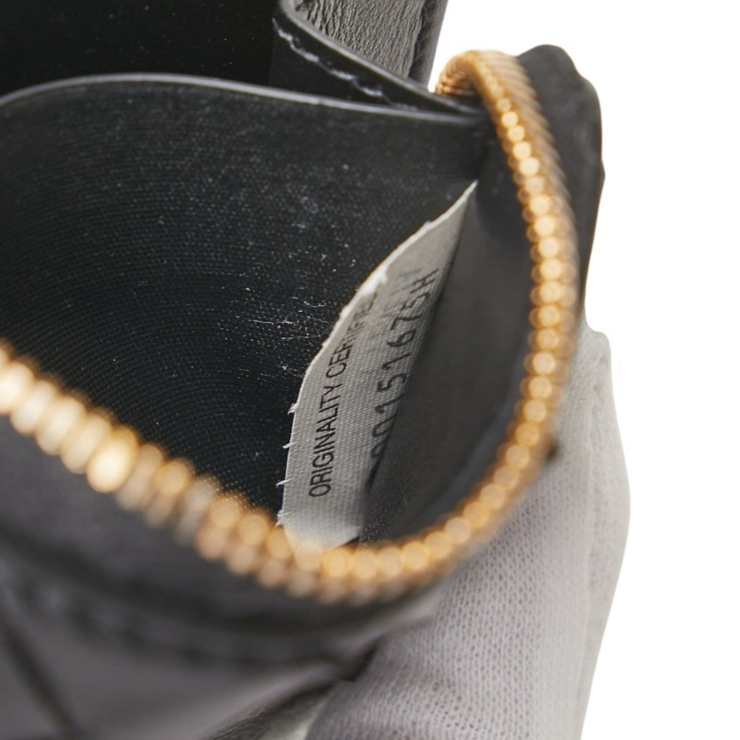 Bottega Veneta Intrecciato Wallet/Coin Case Compact Wallet Black Leather