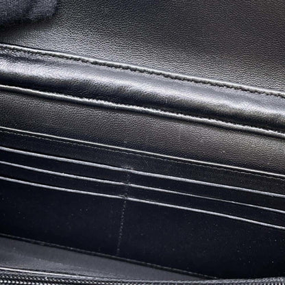 Chanel Chain Wallet Coco Mark Leather Chanel Black