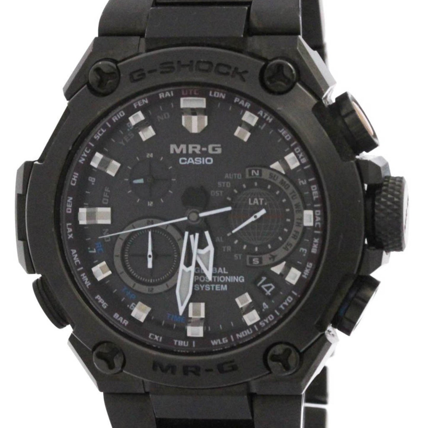 Casio G-Shock Mr-G Gps Hybrid Radio-Controlled Solar Watch Mrg-G1000B-1Ajr