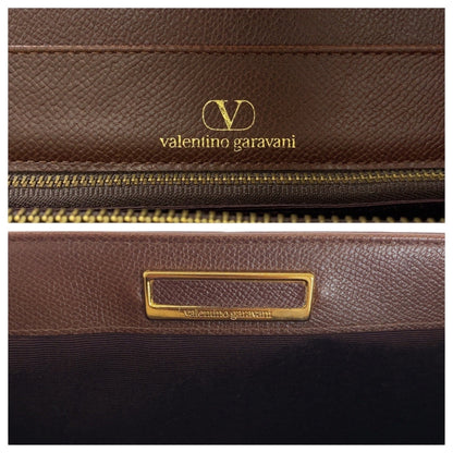 Valentino Garavani Vintage Kelly Style Tassel Brown Gold Hardware Leather Handbag
