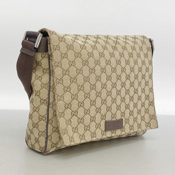 Gucci Gg Canvas Shoulder Bag 146236 Beige Brown