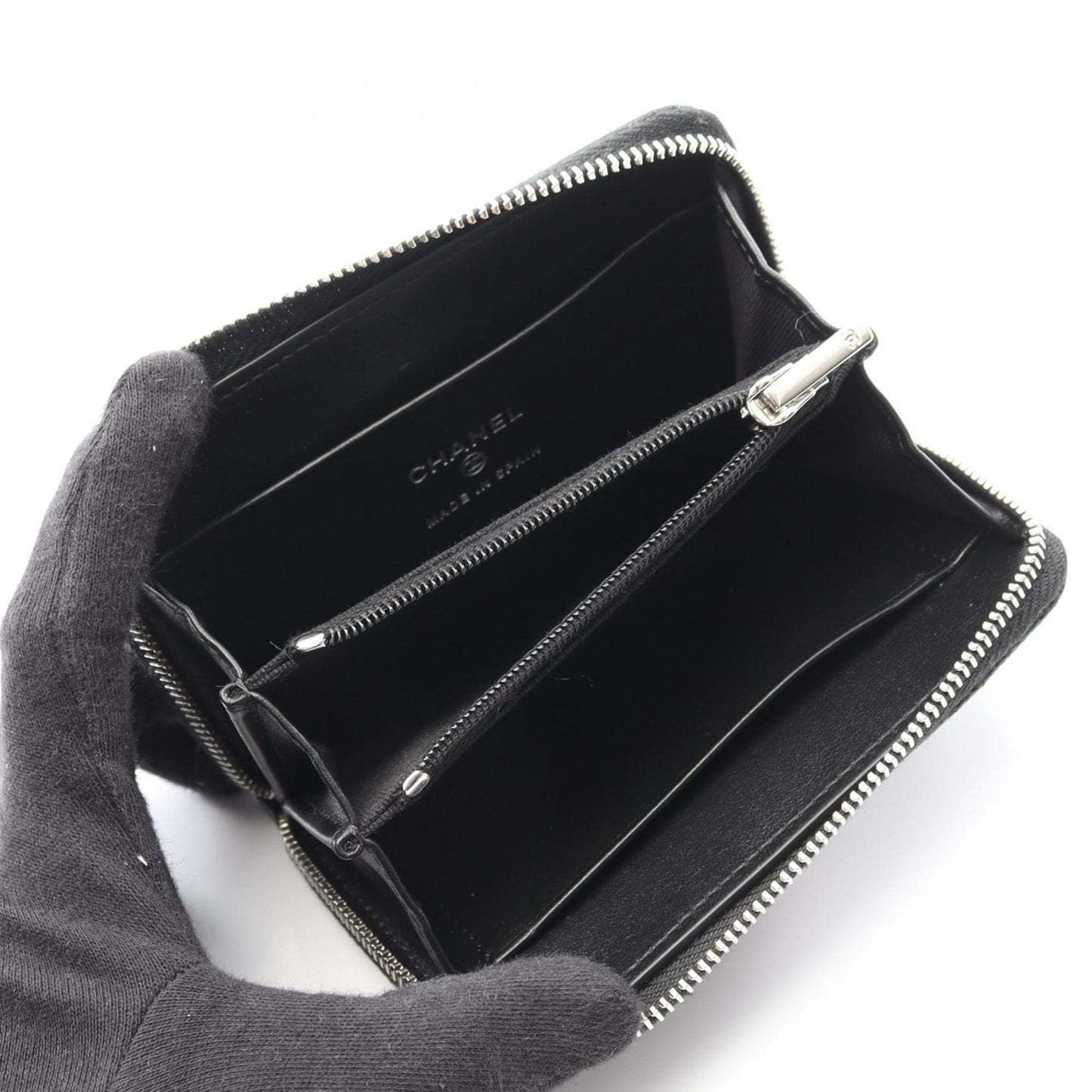 Chanel Matelasse Coco Mark Star Round Wallet In Grained Calfskin Leather