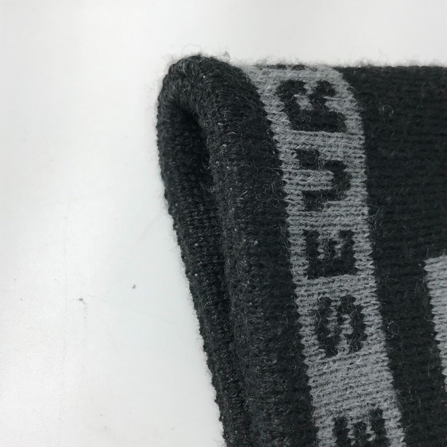 Balenciaga Logo Fringe Scarf Wool Acrylic