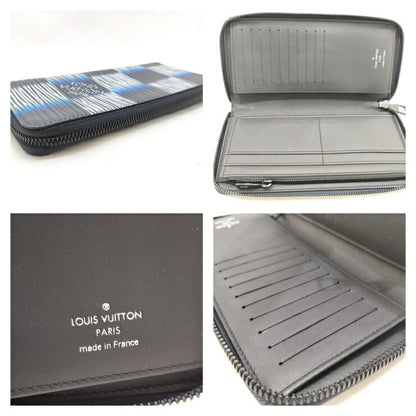 Louis Vuitton Louis Vuitton Long Wallet Zippy Vertical M82820 Navy Blue White Black Damier Rush Epi