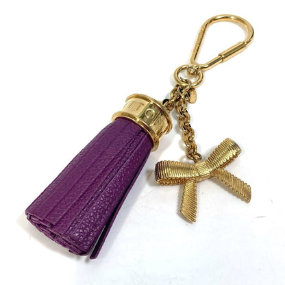 Louis Vuitton M65124 Tassel Ribbon Key Ring Bag Charm Keychain Leather
