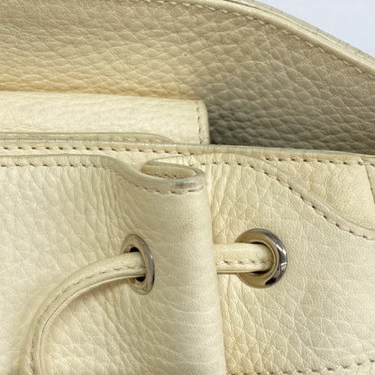 Salvatore Ferragamo Gancini Leather Handbag In Ivory