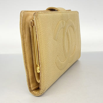 Chanel Long Wallet In Caviar Leather