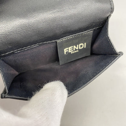 Fendi Tri-Fold Wallet In Black Leather