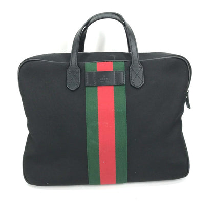 Gucci 630922 Sherry Line Bag Hand Bag Shoulder Bag Tote Bag Black