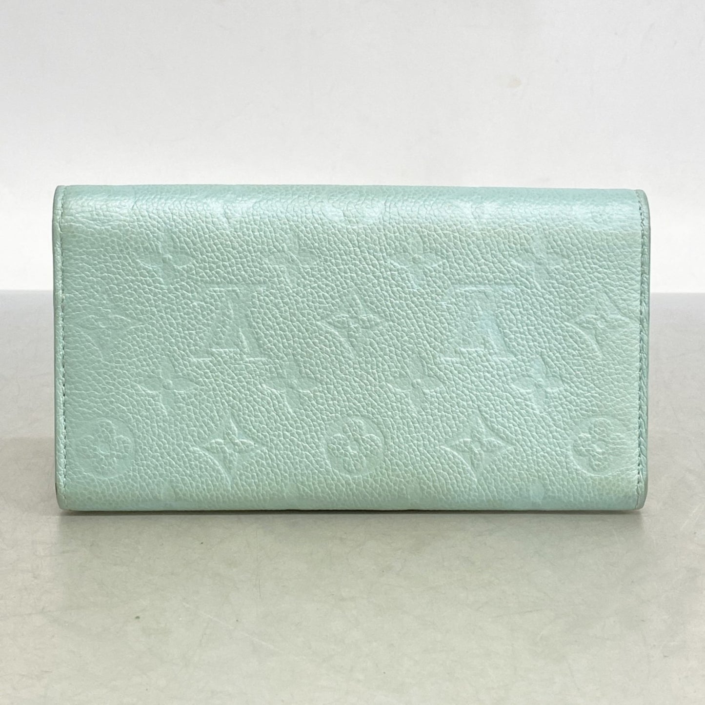 Louis Vuitton Monogram Empreinte Portefeuille Sarah Long Wallet M82174 Light Blue