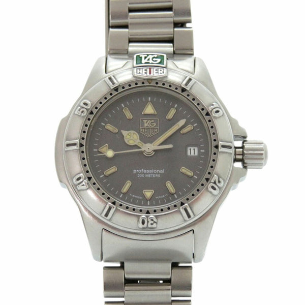 Tag Heuer Professional 200M Wf1411-0 Stainless Steel Grey Quartz Watch 0555Tag Heuer