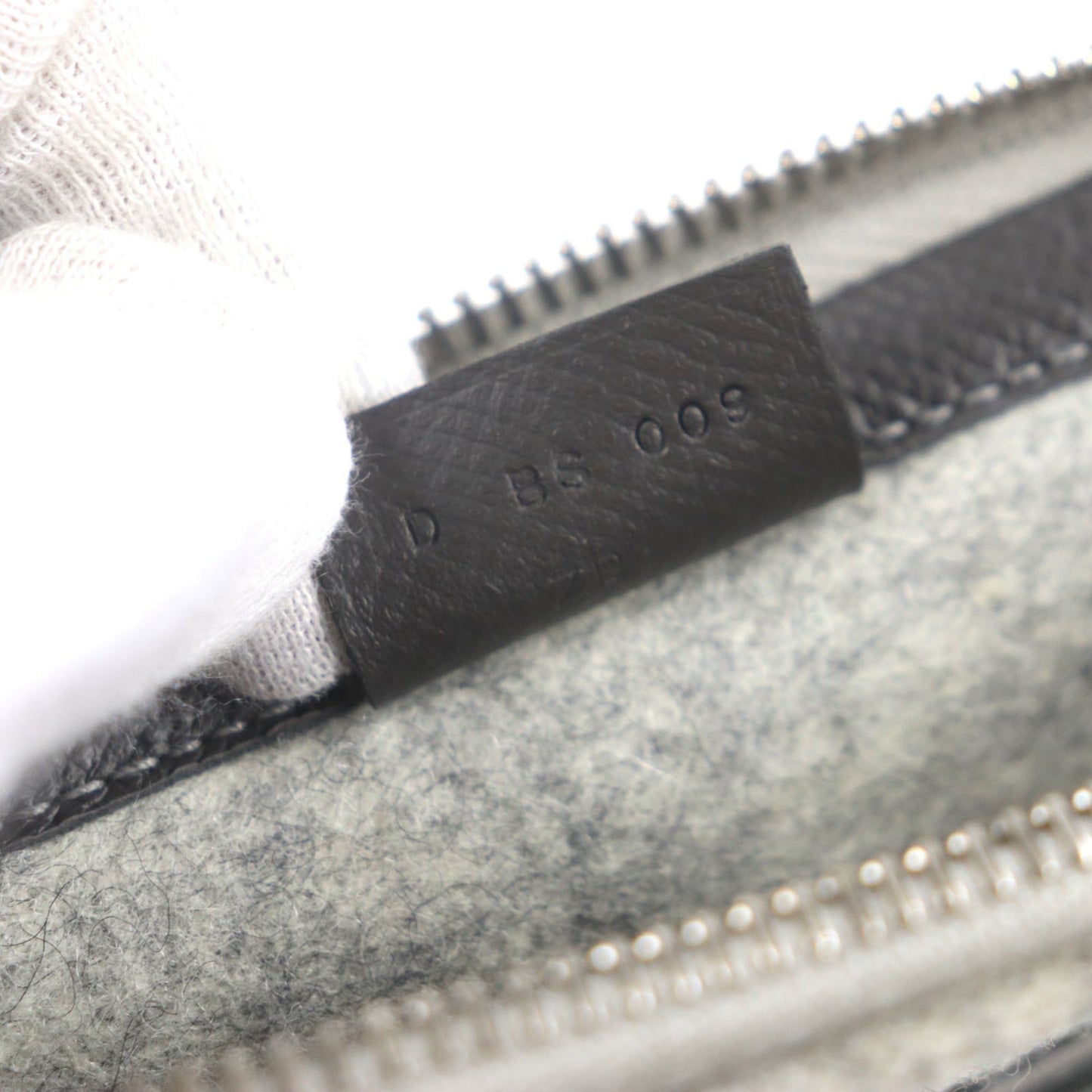 Hermes Too Doo 29 Felt And Epsom Leather Flat Pouch/Clutch Bag With Silver Hardware