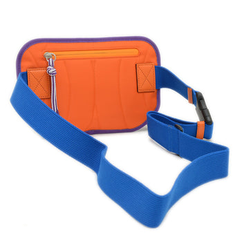 Gucci Gg Nylon Waist Bag Body Rubber Purple Blue 752102 Bp