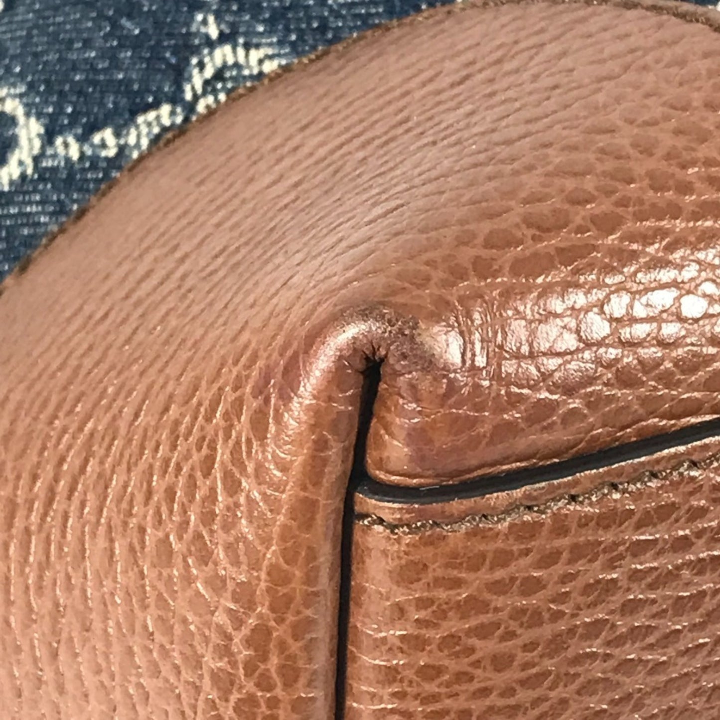 Gucci 631685 Denim Overture Ophidia Gg Medium Tote Bag Shoulder In And Leather