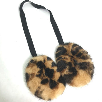Louis Vuitton Louis Vuitton Fur Leopard Print Earmuffs