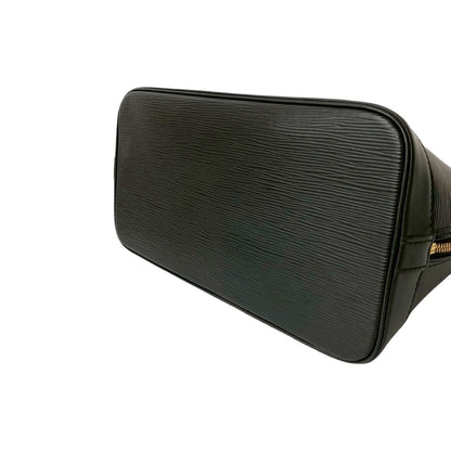 Louis Vuitton Alma Epi Leather Handbag Mini Boston Bag Noir 94578