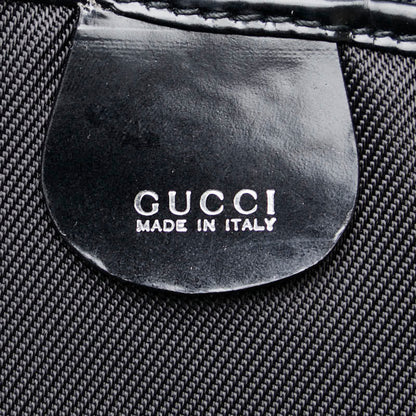 Gucci Boston Bag Shoulder 012 3754 Black Nylon Leather