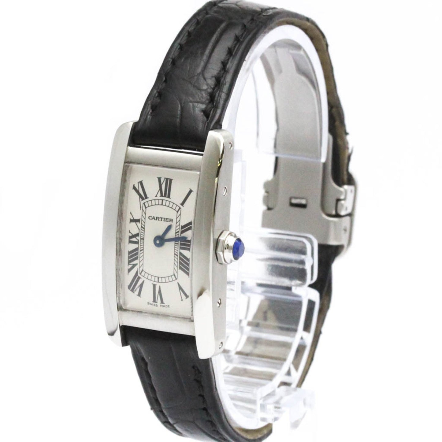 Cartier Tank Americaine Sm Steel Leather Quartz