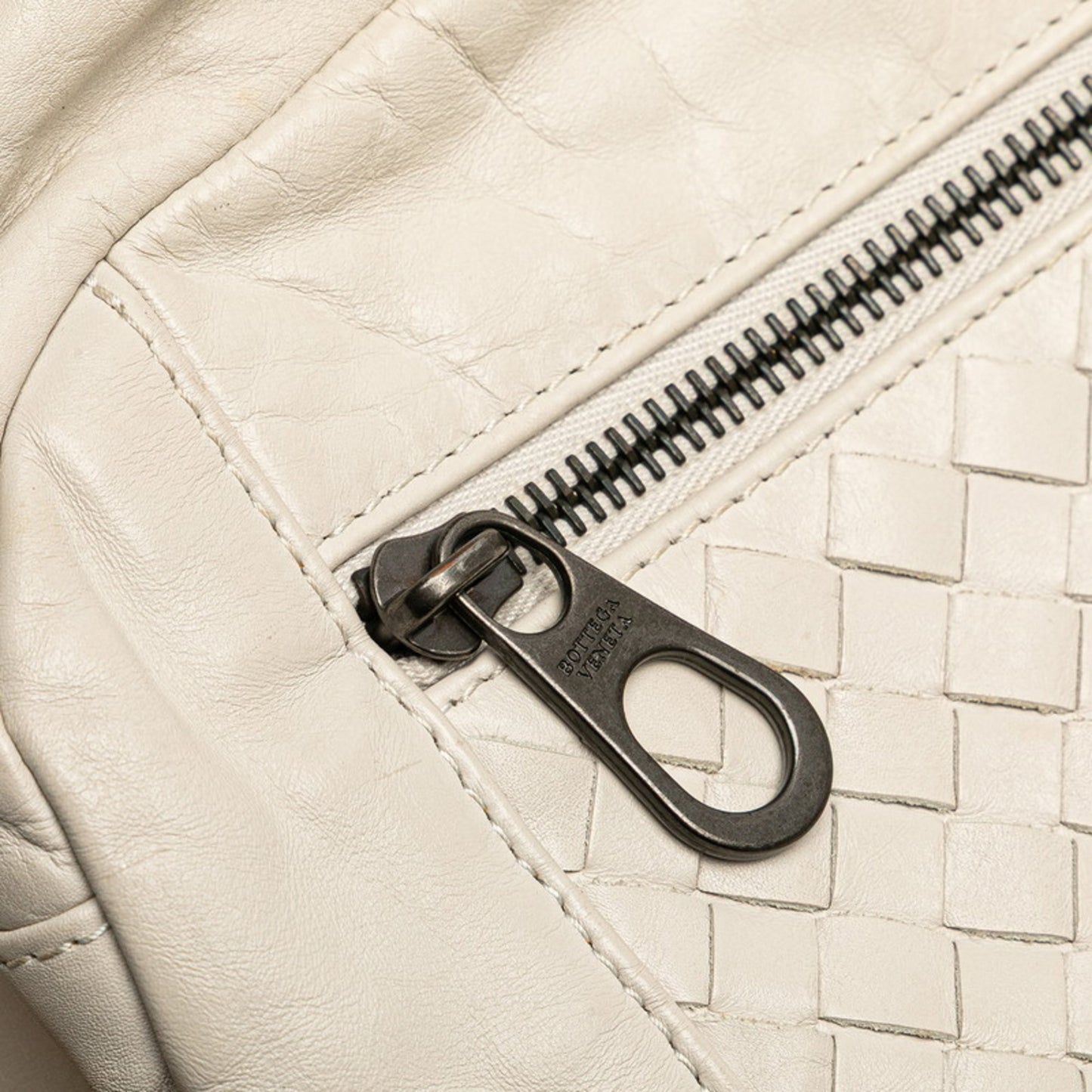 Bottega Veneta Intrecciato Waist Bag In White