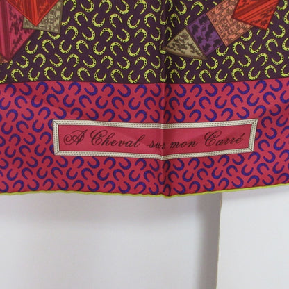 Hermes Carr 90 "A Cheval Sur Mon Carre" On Horseback Scarf