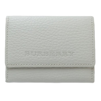 Burberry Business Card Holder Case Leather White 083535