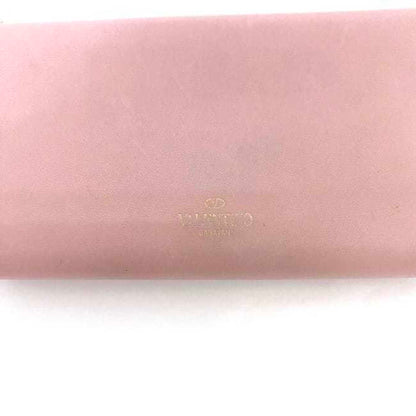 Valentino Garavani Bifold Long Wallet Pink Rockstud Studded Leather