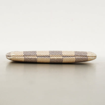Louis Vuitton Damier Azur Pochette Cle Wallet/Coin Case N62659 White
