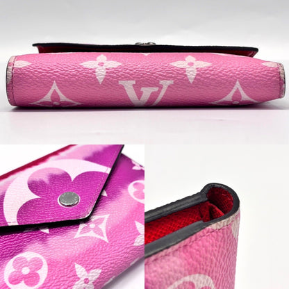 Louis Vuitton Victorine Monogram Escale Portefeuille Rouge Tri-Fold Mini Wallet In Cherry