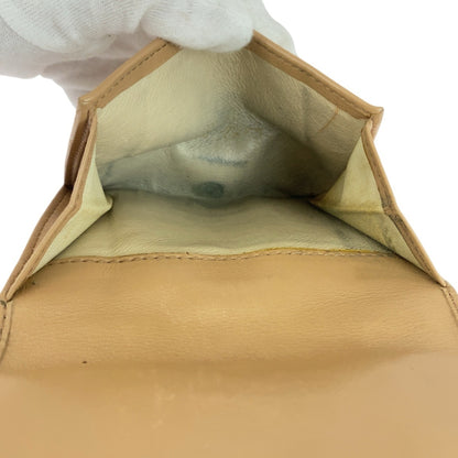 Bvlgari Chandra Beige Tweed/Leather Compact Folding Wallet (12661695) With Gold Hardware