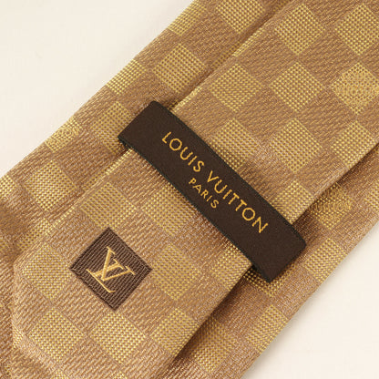 Louis Vuitton Louis Vuitton Damier Silk Cravate Gold Tie