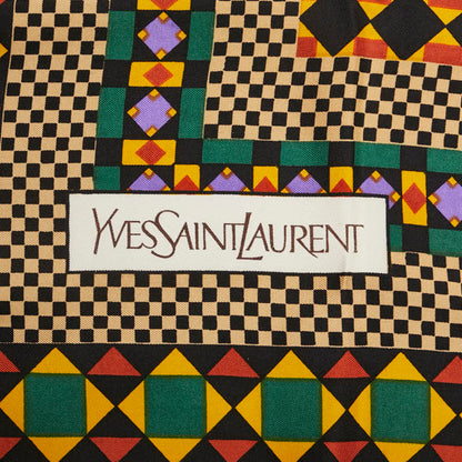 Saint Laurent Geometric Motif Scarf