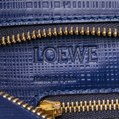 Loewe Anagram Tote Bag Shoulder Navy Leather