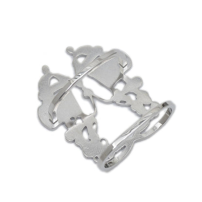 Hermes Herms Brid De Gala Scarf Ring In Silver