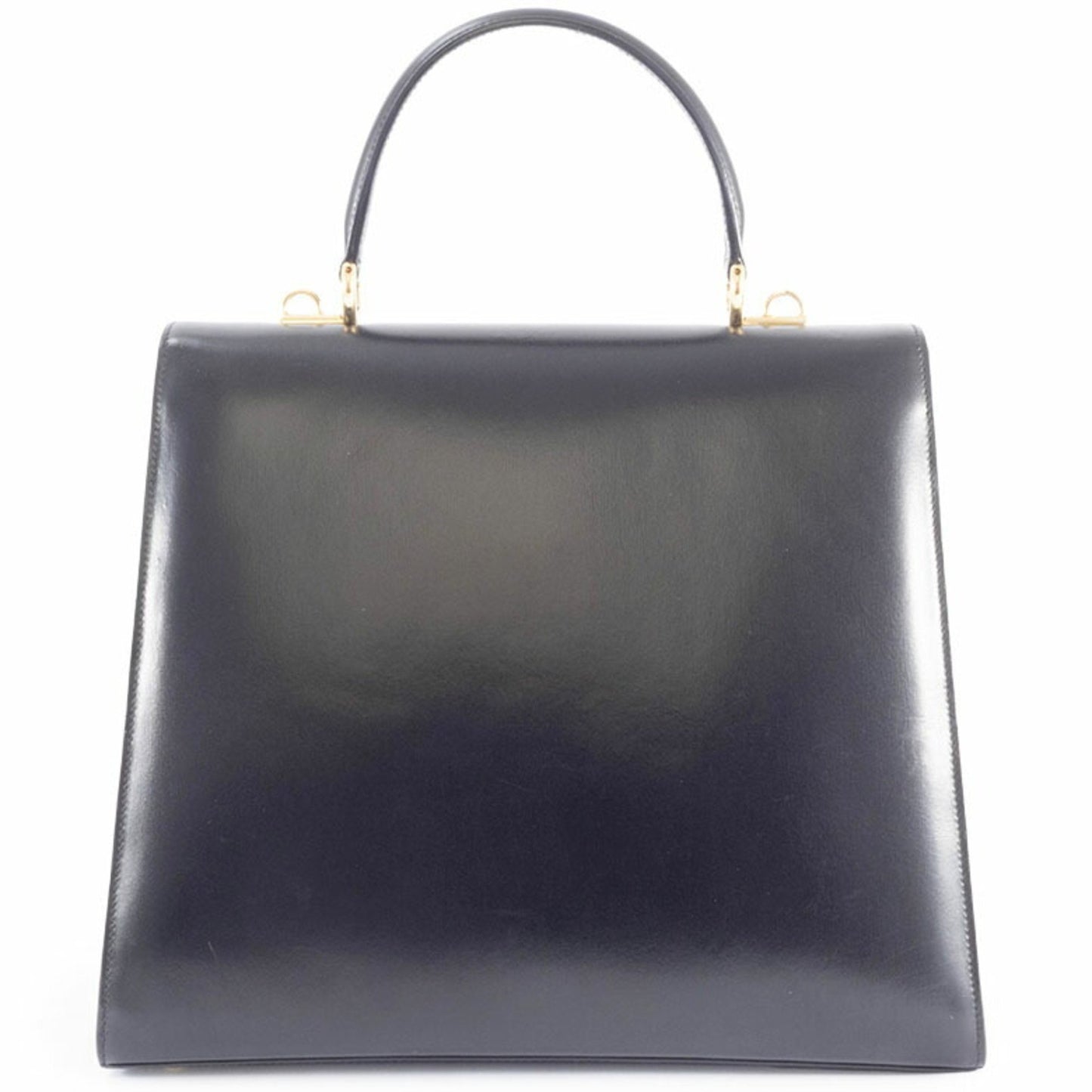 Gucci Old Ladylock Bag In Black Leather