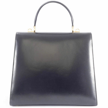 Gucci Old Ladylock Bag In Black Leather